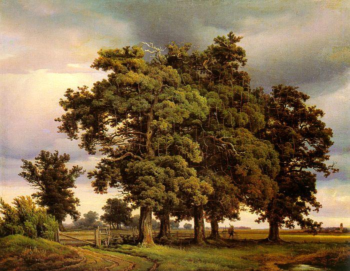 Georg-Heinrich Crola Oak Trees oil painting image